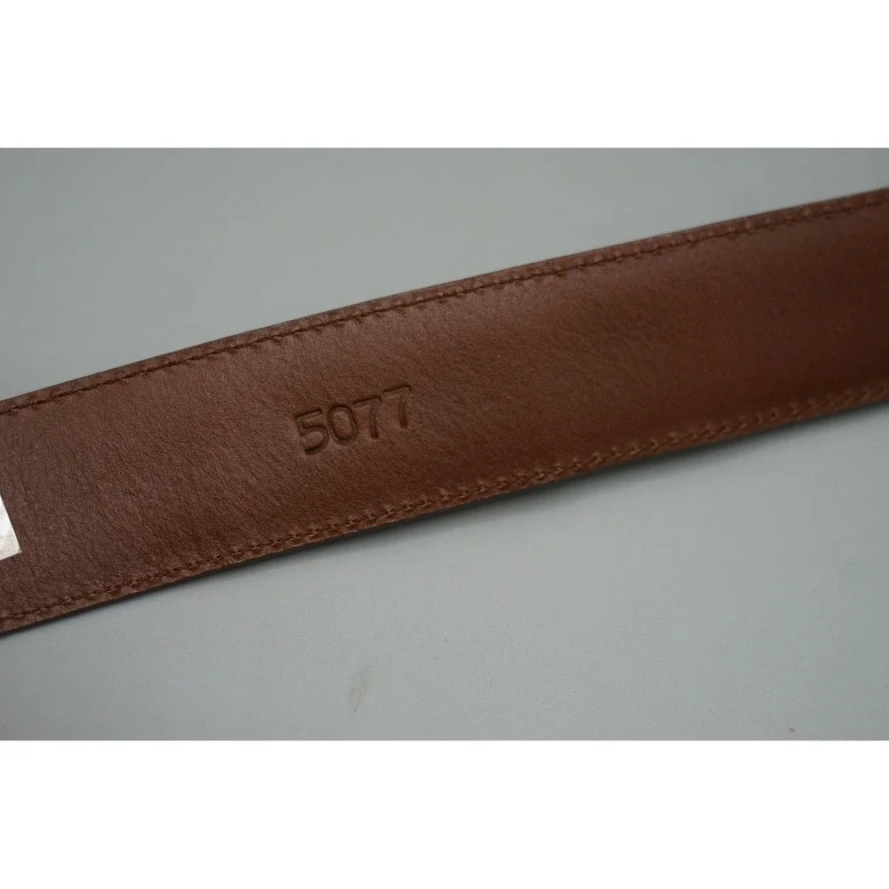 Torino Elite Genuine American Alligator Mens Belt Size 44 Brown Gold Buckle USA